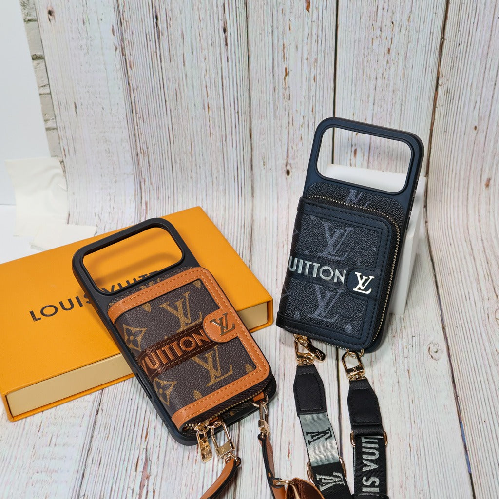 Designer Crossbody Zipped iPhone Case