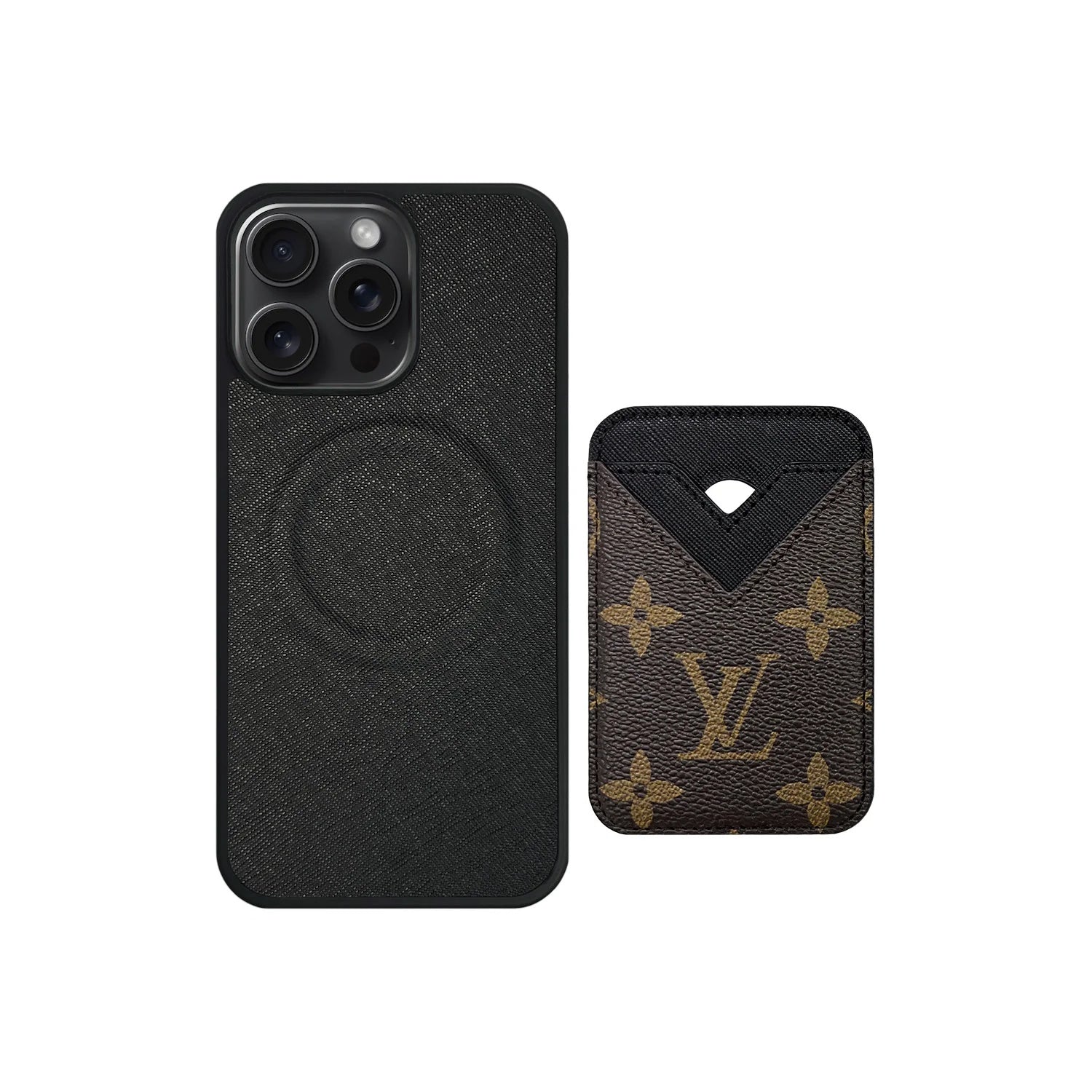 Retro Brown Card Pocket iPhone Case