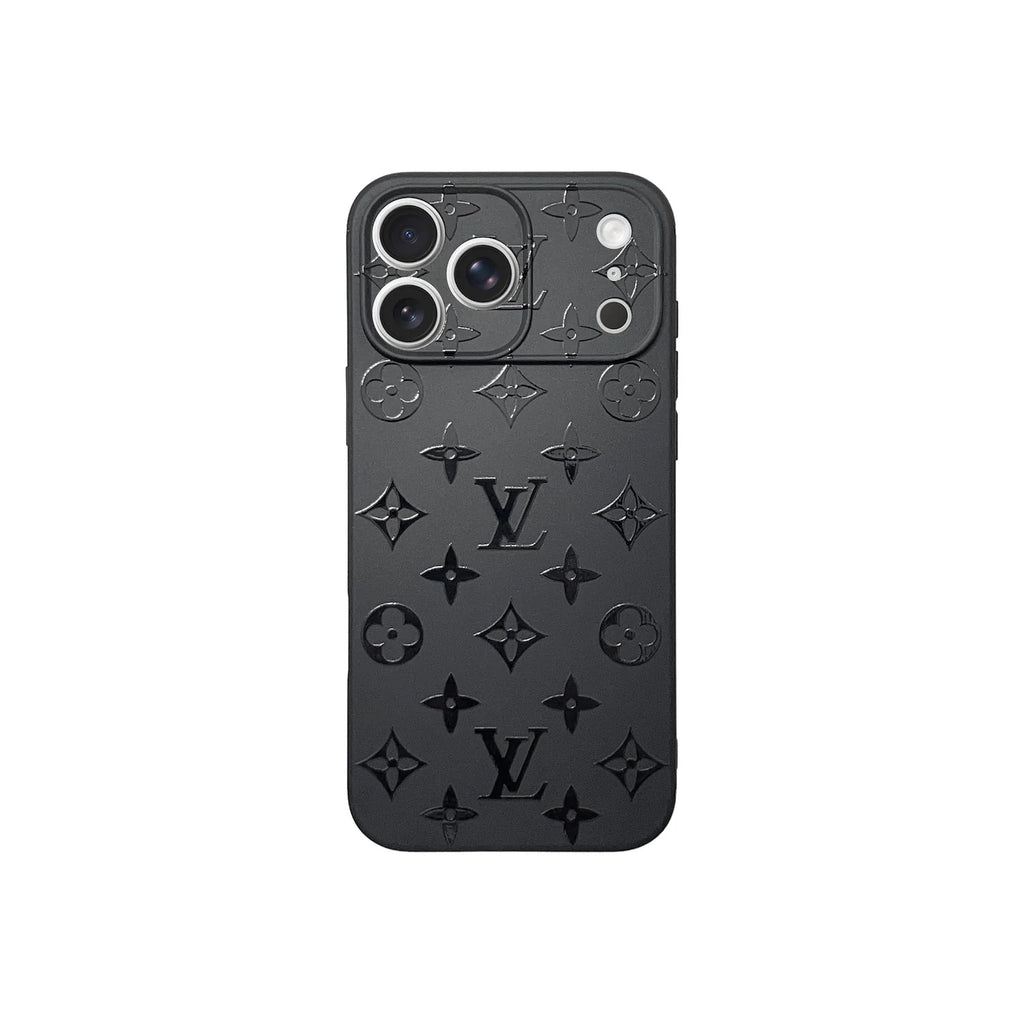 Black Monogram iPhone Case