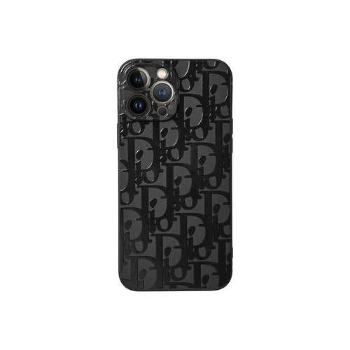 BLACK D Monogram iPhone Case