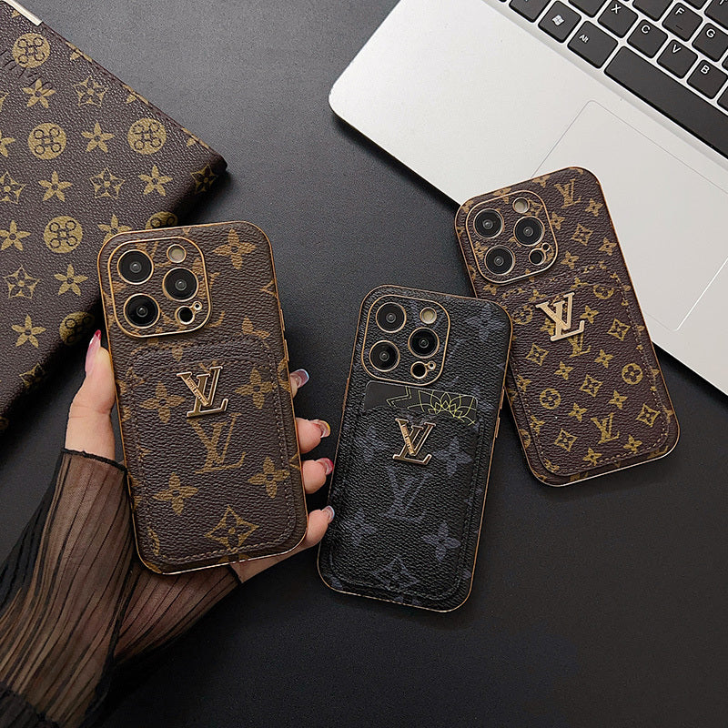 Luxury Letter Card Holder iPhone Case