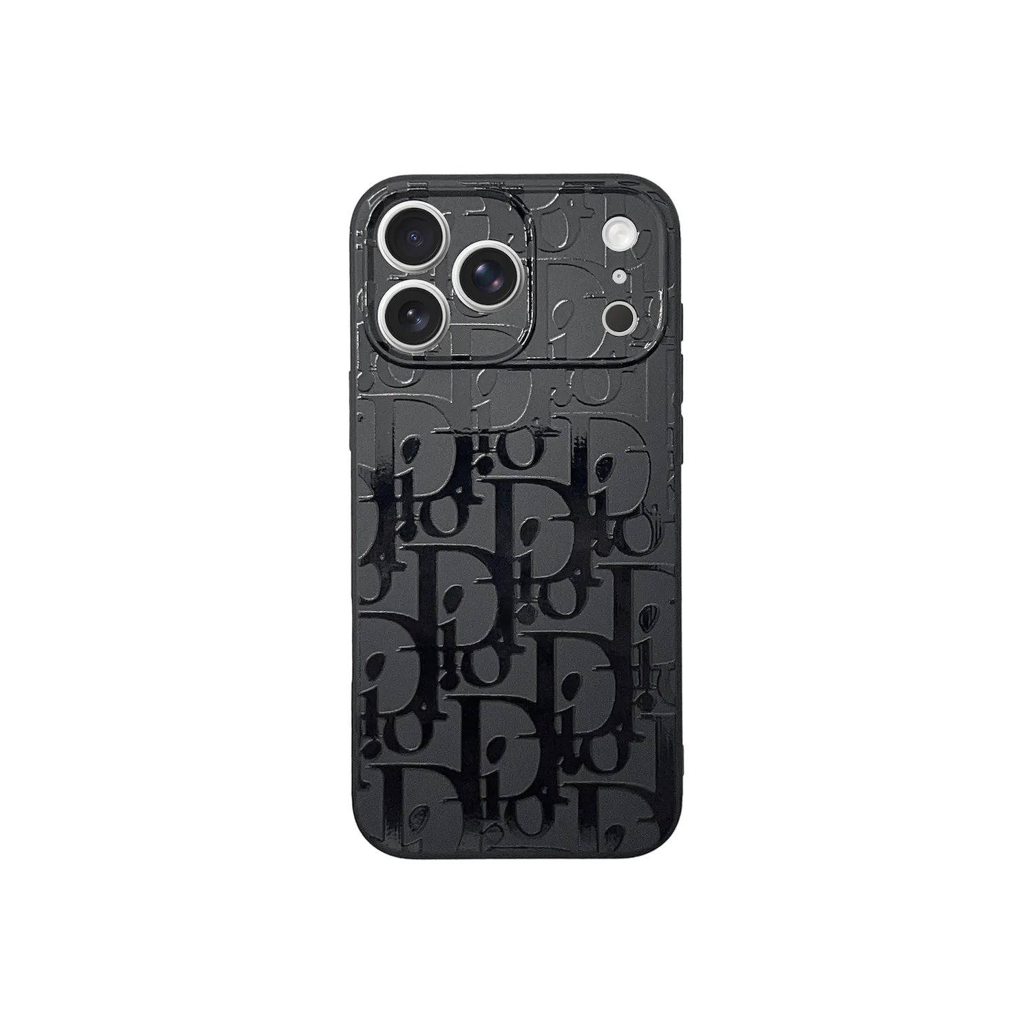 BLACK D Monogram iPhone Case