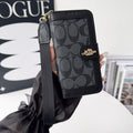 CH Classic Leather Pattern Wallet iPhone Case