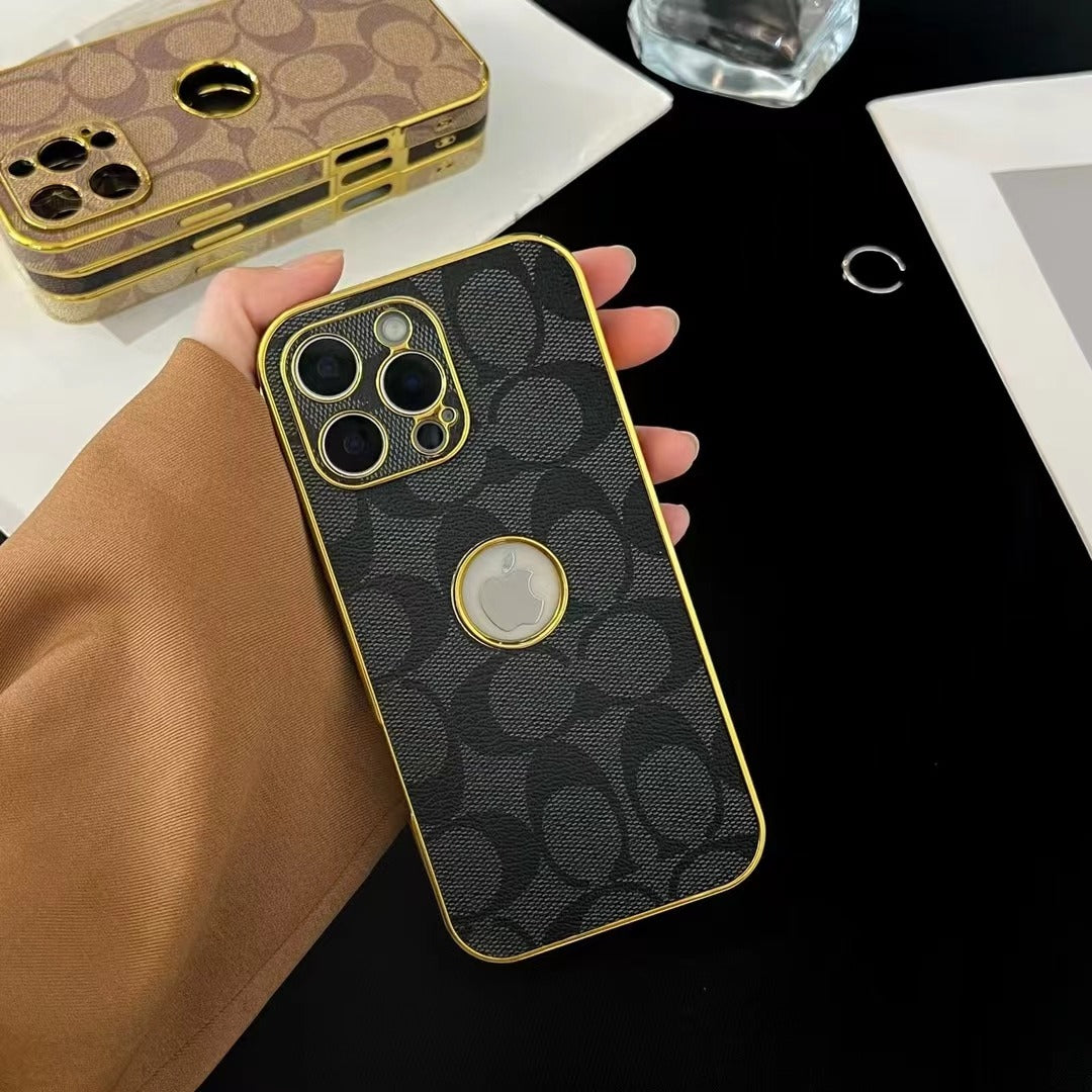 Electroplated Ch Monogram iPhone Case
