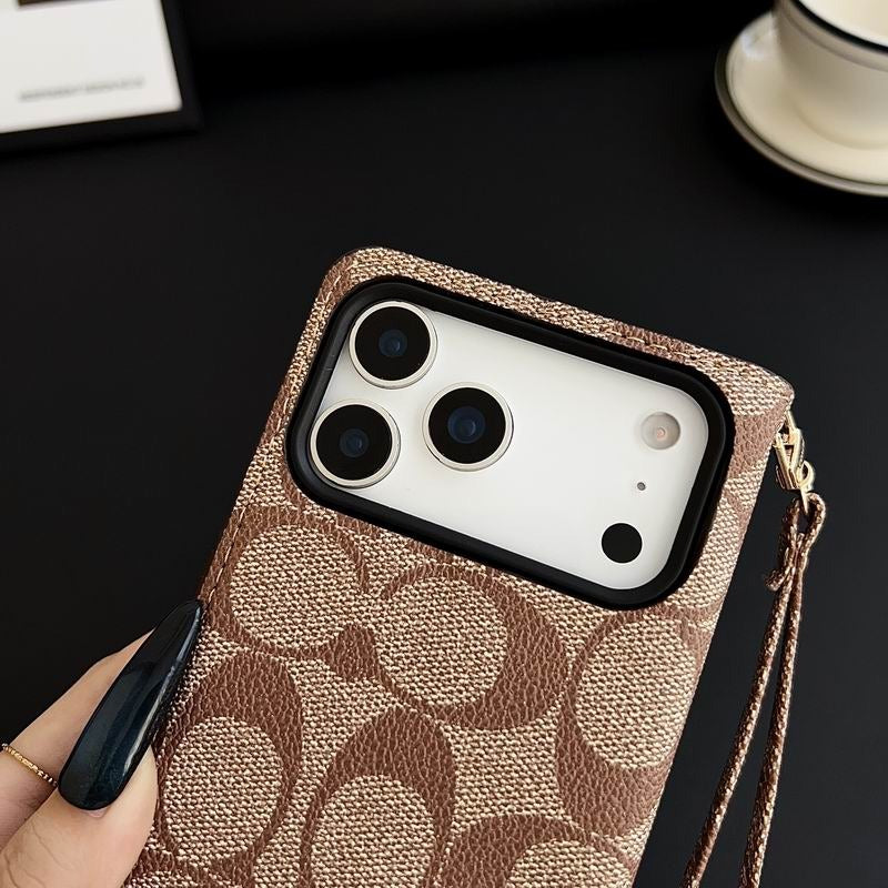 Leather Flip iPhone Case  With Card Holder