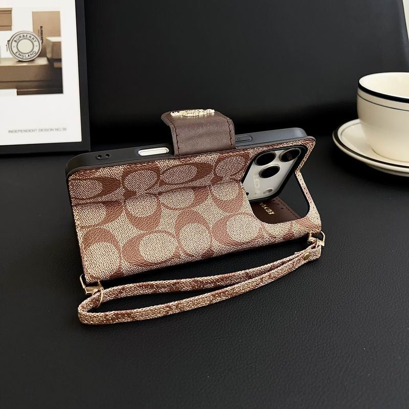 Leather Flip iPhone Case  With Card Holder