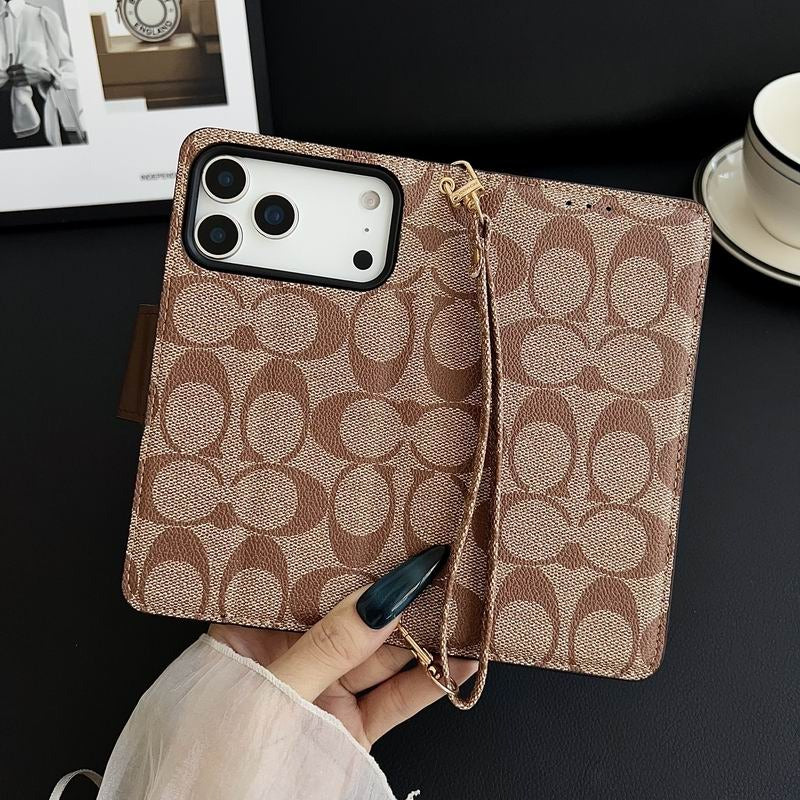Leather Flip iPhone Case  With Card Holder